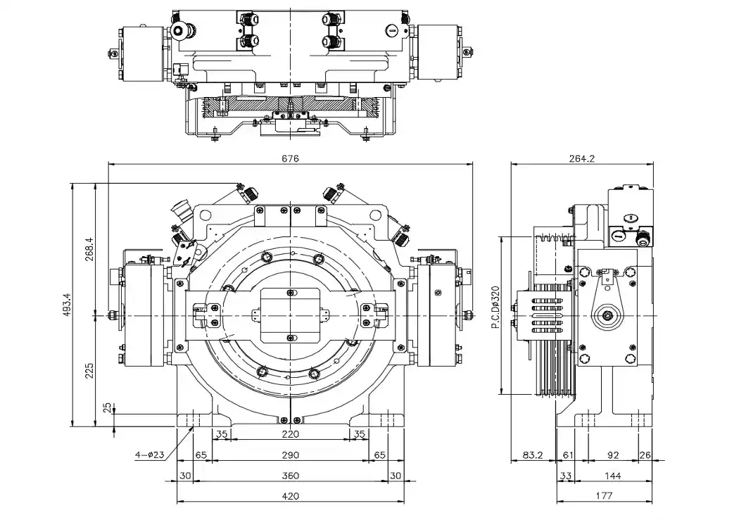 KANEKO Elevator Traction Machine Dimensions